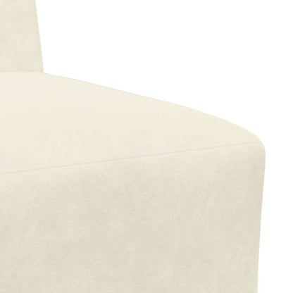 Modulares Sofa ohne Armlehnen Creme 55 cm Samt