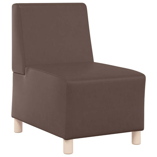 Modulares Sofa ohne Armlehnen Braun 55 cm Kunstleder