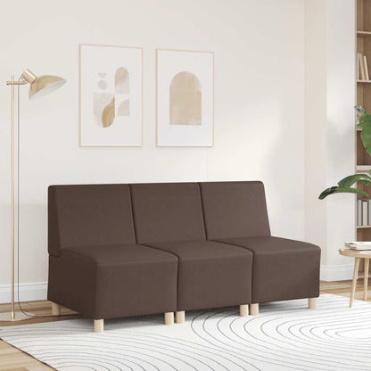 Modulares Sofa ohne Armlehnen Braun 55 cm Kunstleder