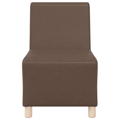 Modulares Sofa ohne Armlehnen Braun 55 cm Kunstleder