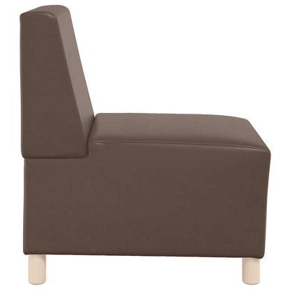 Modulares Sofa ohne Armlehnen Braun 55 cm Kunstleder