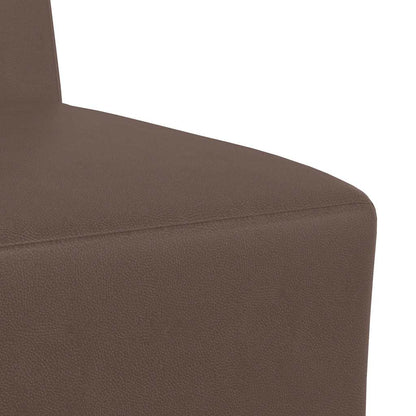 Modulares Sofa ohne Armlehnen Braun 55 cm Kunstleder