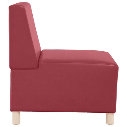 Sofa-Stuhl ohne Armlehnen Weinrot 55 cm Kunstleder