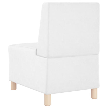 Sofa-Stuhl ohne Armlehnen Weiß 55 cm Kunstleder