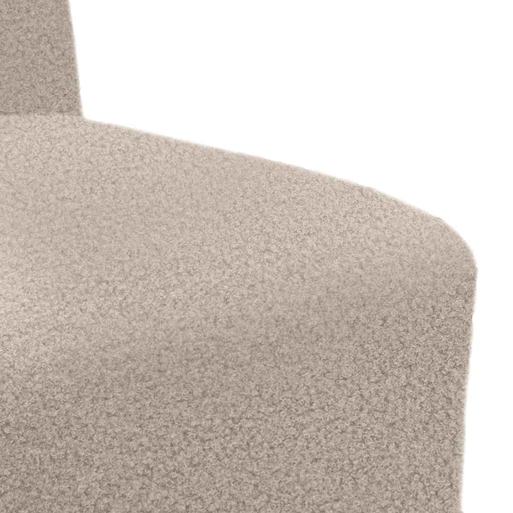 Modulares Sofa ohne Armlehnen Hellgrau 55 cm Gelockter Wollstoff