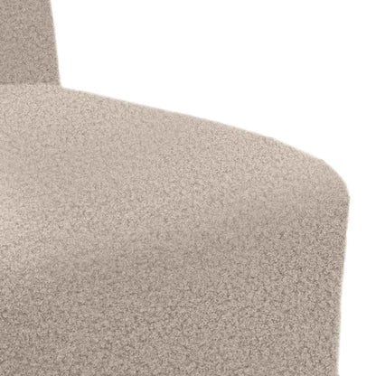 Modulares Sofa ohne Armlehnen Hellgrau 55 cm Gelockter Wollstoff