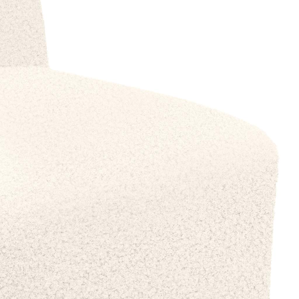 Modulares Sofa ohne Armlehnen Creme 55 cm Gelockter Wollstoff