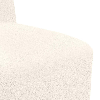 Modulares Sofa ohne Armlehnen Creme 55 cm Gelockter Wollstoff