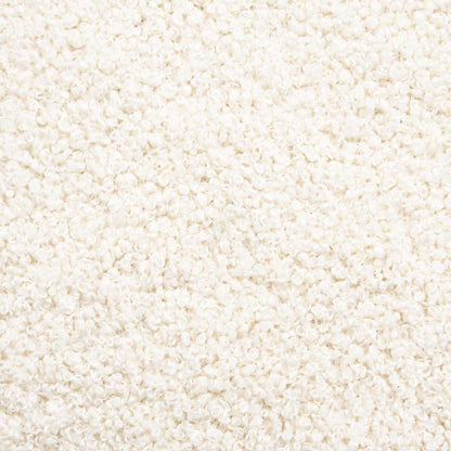 Modulares Sofa ohne Armlehnen Creme 55 cm Gelockter Wollstoff