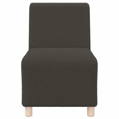 Modulares Sofa ohne Armlehnen Dunkelgrau 55 cm Gelockter Wollstoff