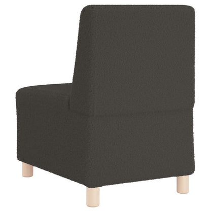 Modulares Sofa ohne Armlehnen Dunkelgrau 55 cm Gelockter Wollstoff