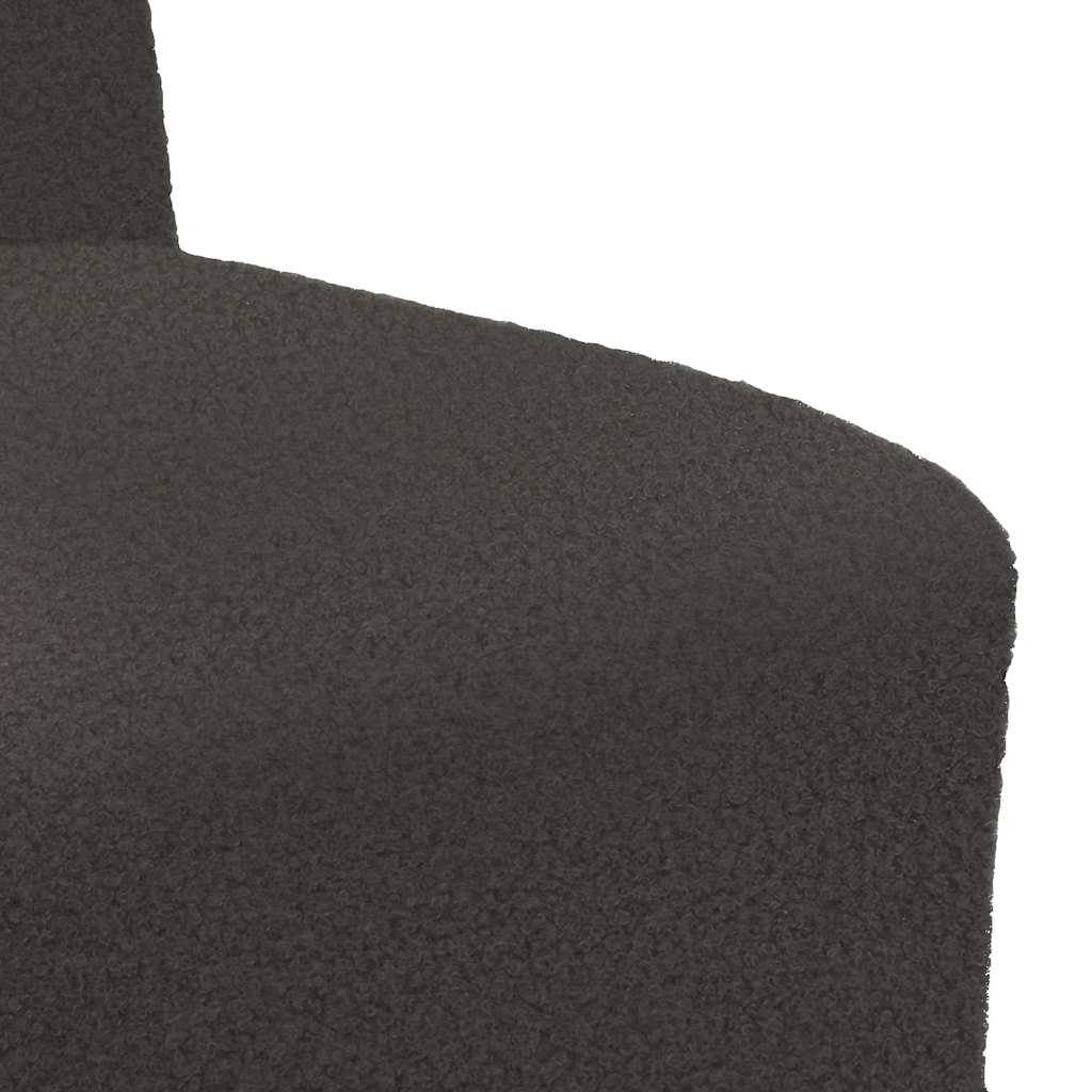 Modulares Sofa ohne Armlehnen Dunkelgrau 55 cm Gelockter Wollstoff