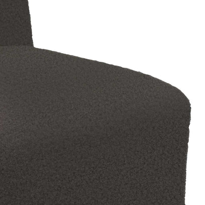Modulares Sofa ohne Armlehnen Dunkelgrau 55 cm Gelockter Wollstoff