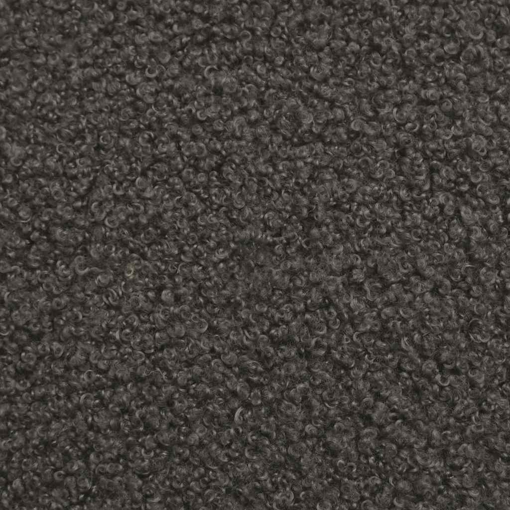 Modulares Sofa ohne Armlehnen Dunkelgrau 55 cm Gelockter Wollstoff