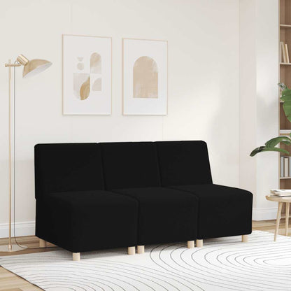 Modulares Sofa ohne Armlehnen Schwarz 55 cm Gelockter Wollstoff