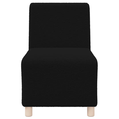 Modulares Sofa ohne Armlehnen Schwarz 55 cm Gelockter Wollstoff