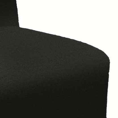 Modulares Sofa ohne Armlehnen Schwarz 55 cm Gelockter Wollstoff