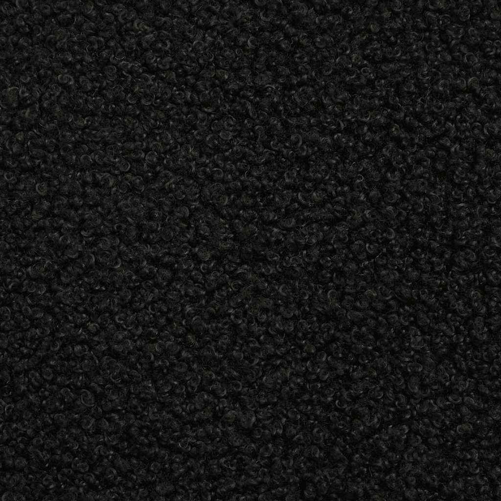 Modulares Sofa ohne Armlehnen Schwarz 55 cm Gelockter Wollstoff