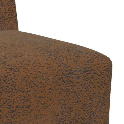 Sofa-Stuhl ohne Armlehnen Braun 55 cm Wildleder-Optik