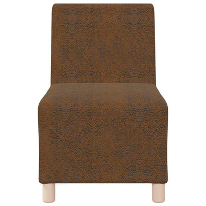 Sofa-Stuhl ohne Armlehnen Braun 55 cm Wildleder-Optik