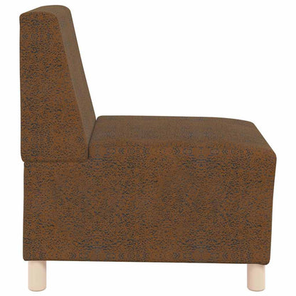 Sofa-Stuhl ohne Armlehnen Braun 55 cm Wildleder-Optik