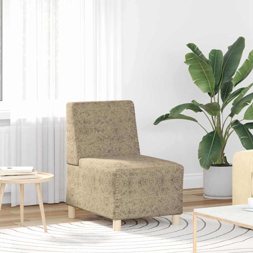 Sofa-Stuhl ohne Armlehnen Hellgrau 55 cm Wildleder-Optik