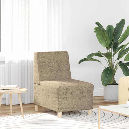 Sofa-Stuhl ohne Armlehnen Hellgrau 55 cm Wildleder-Optik