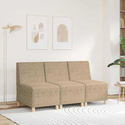 Sofa-Stuhl ohne Armlehnen Hellgrau 55 cm Wildleder-Optik