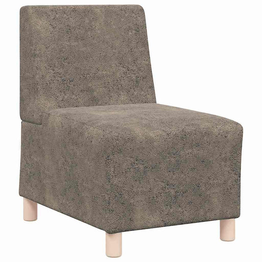 Modulares Sofa ohne Armlehnen Dunkelgrau 55 cm Wildlederimitat