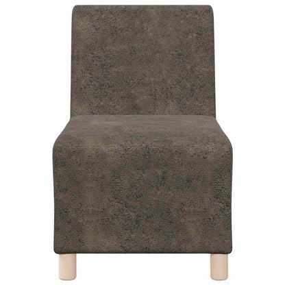 Modulares Sofa ohne Armlehnen Dunkelgrau 55 cm Wildlederimitat