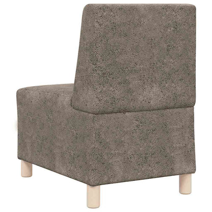 Modulares Sofa ohne Armlehnen Dunkelgrau 55 cm Wildlederimitat