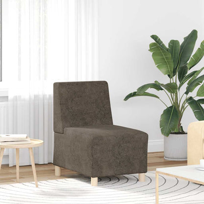 Modulares Sofa ohne Armlehnen Dunkelgrau 55 cm Wildlederimitat