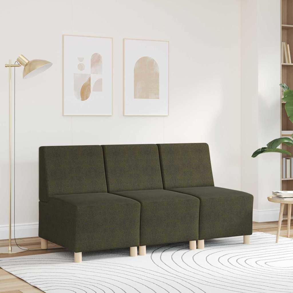 Sofa-Stuhl ohne Armlehnen Armeegrün 55 cm Wildleder-Optik