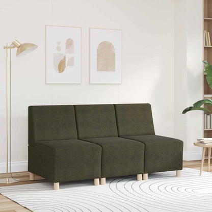Sofa-Stuhl ohne Armlehnen Armeegrün 55 cm Wildleder-Optik