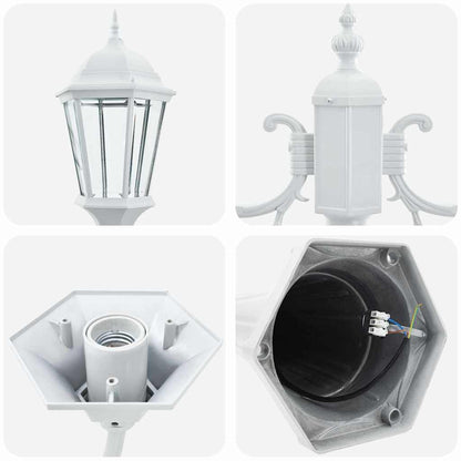 Gartenlicht Weiß 235 cm Aluminium