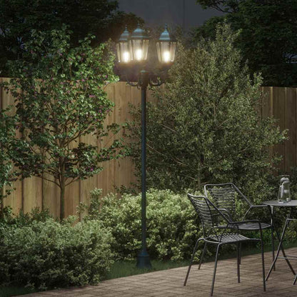 Gartenlichtmast Dunkelgrün Aluminium und Glas