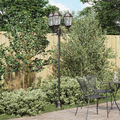 Gartenlichtmast Bronze Aluminium, Glas