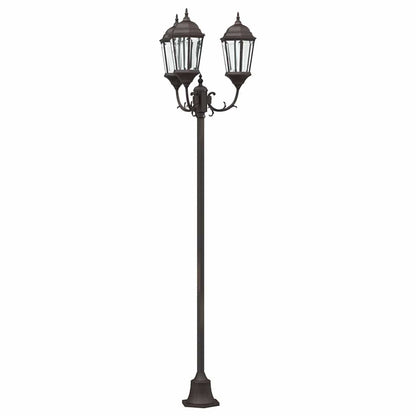 Gartenlichtmast Bronze Aluminium, Glas