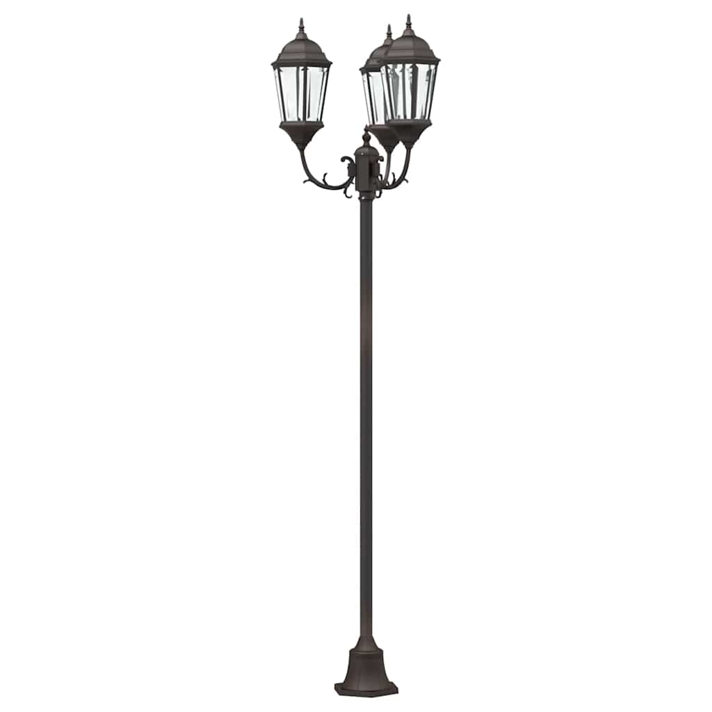 Gartenlichtmast Bronze Aluminium, Glas