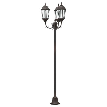 Gartenlichtmast Bronze Aluminium, Glas