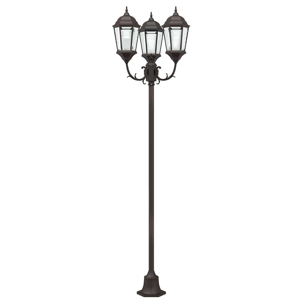 Gartenlichtmast Bronze Aluminium, Glas