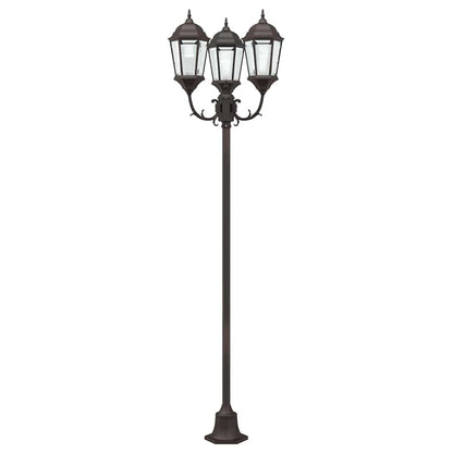 Gartenlichtmast Bronze Aluminium, Glas