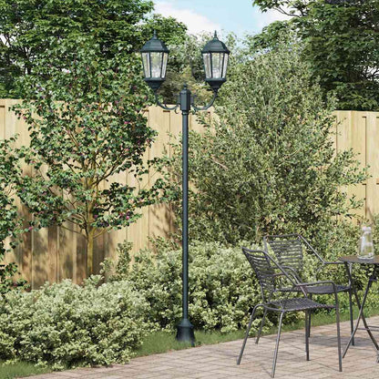 Gartenlichtmast Dunkelgrün Aluminium und Glas