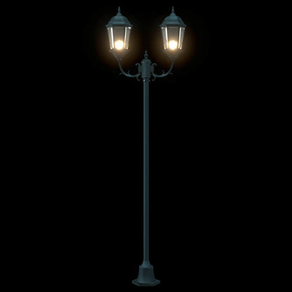 Gartenlichtmast Dunkelgrün Aluminium und Glas