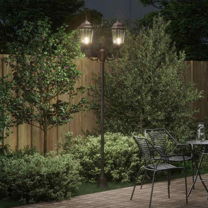 Gartenlichtmast Bronze Aluminium und Glas