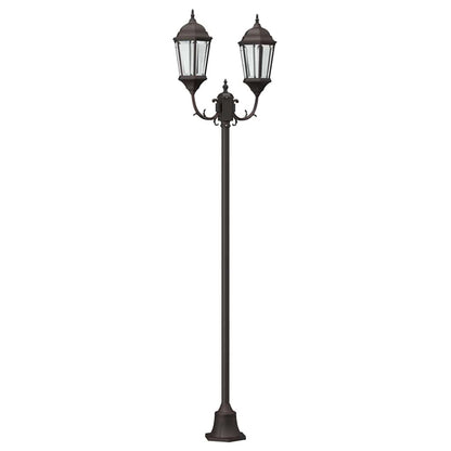 Gartenlichtmast Bronze Aluminium und Glas