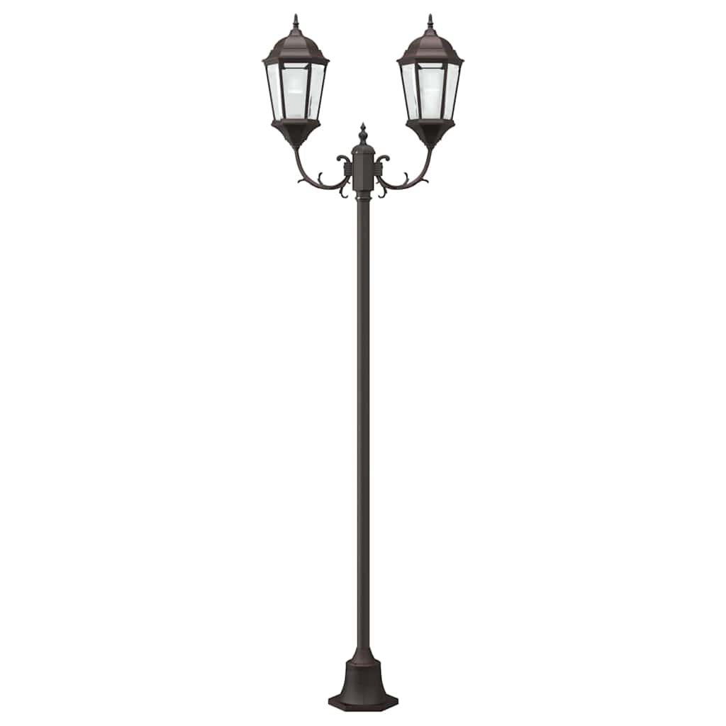 Gartenlichtmast Bronze Aluminium und Glas