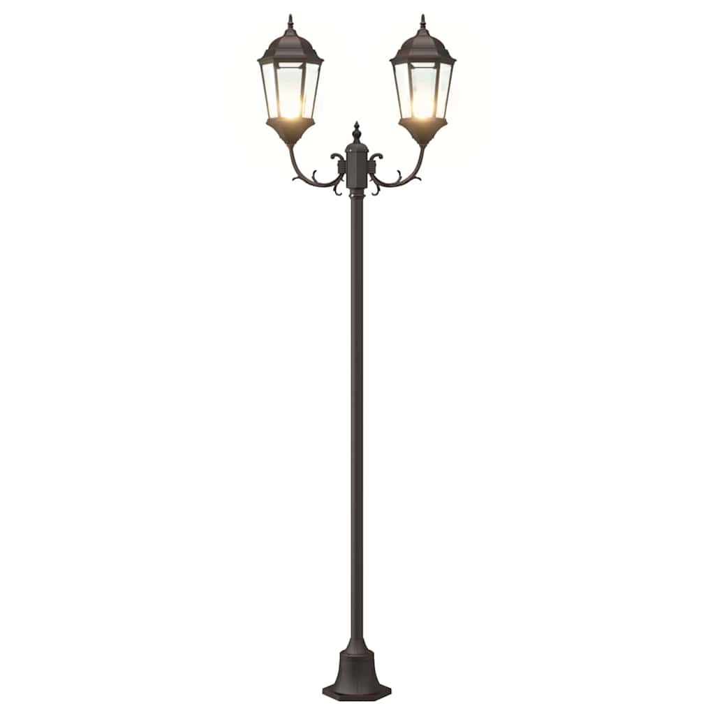 Gartenlichtmast Bronze Aluminium und Glas