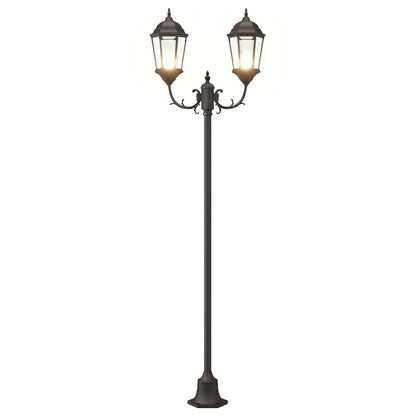 Gartenlichtmast Bronze Aluminium und Glas