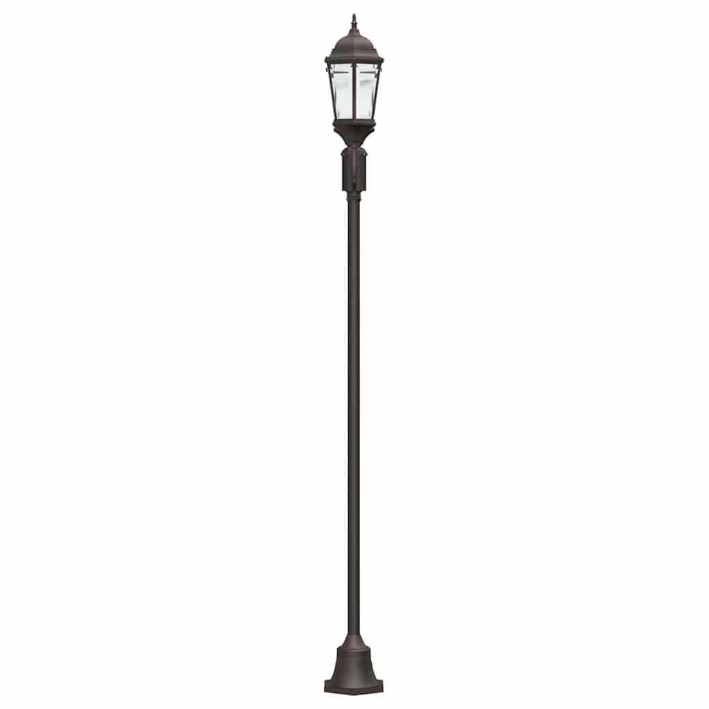 Gartenlichtmast Bronze Aluminium und Glas